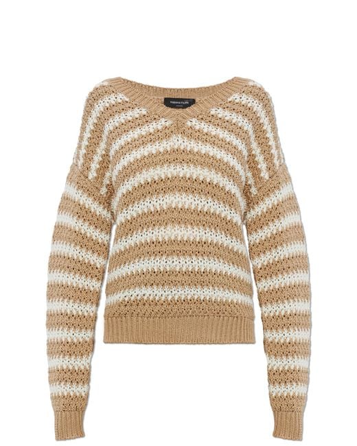 Fabiana Filippi Natural V-Neck Sweater