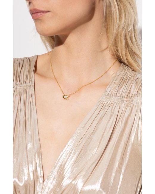COACH Metallic Necklace With A Pendant