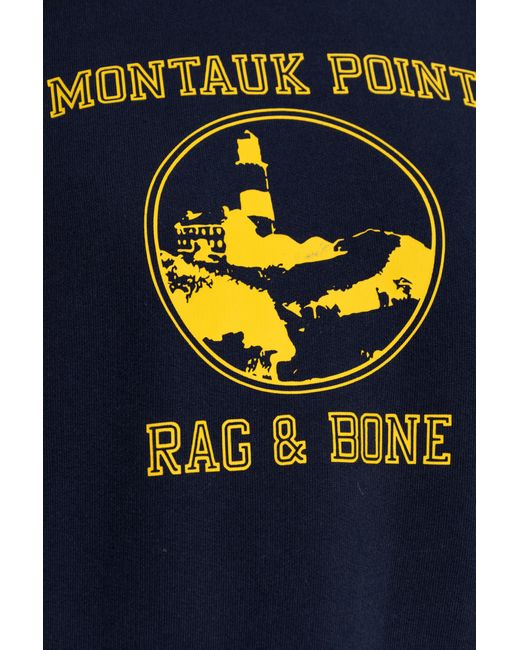 Rag & Bone Blue Sweatshirt With Print