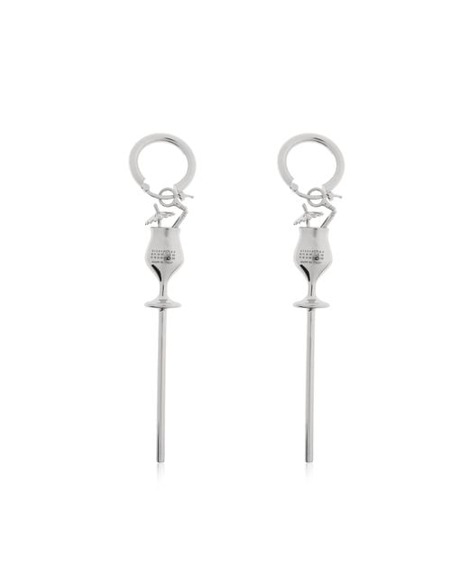 MM6 by Maison Margiela Metallic Single Earring With Pendant