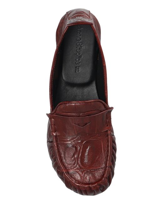 Acne Red Loafers Type Shoes