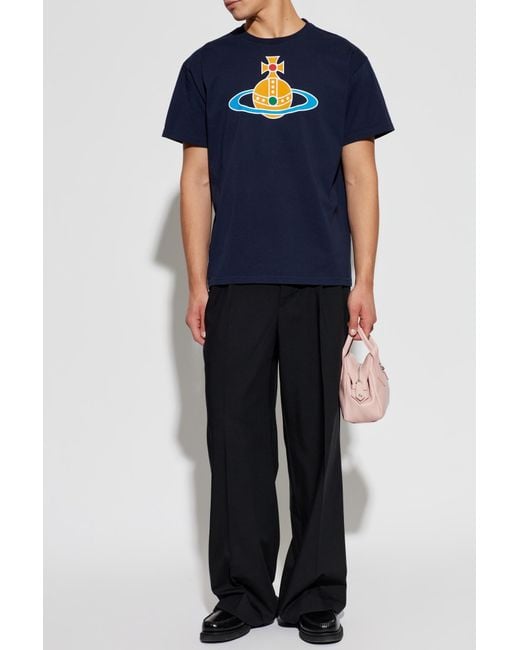 Vivienne Westwood Blue T-Shirt With Print for men