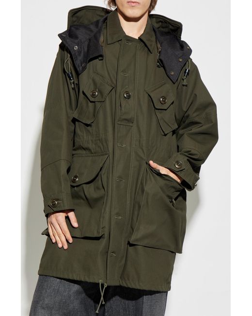 Maison Margiela Green Parka With A Detachable Hood for men