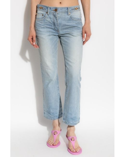 Versace Blue Jeans With Logo