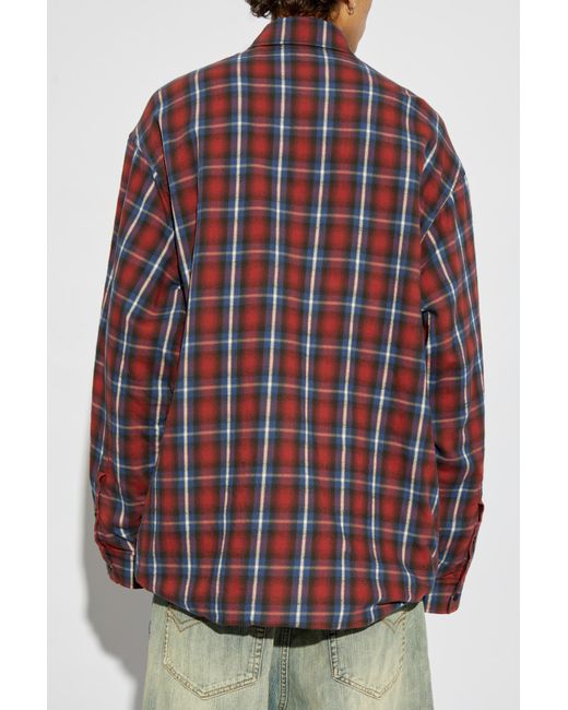 Balenciaga Checkered Pattern Shirt for men