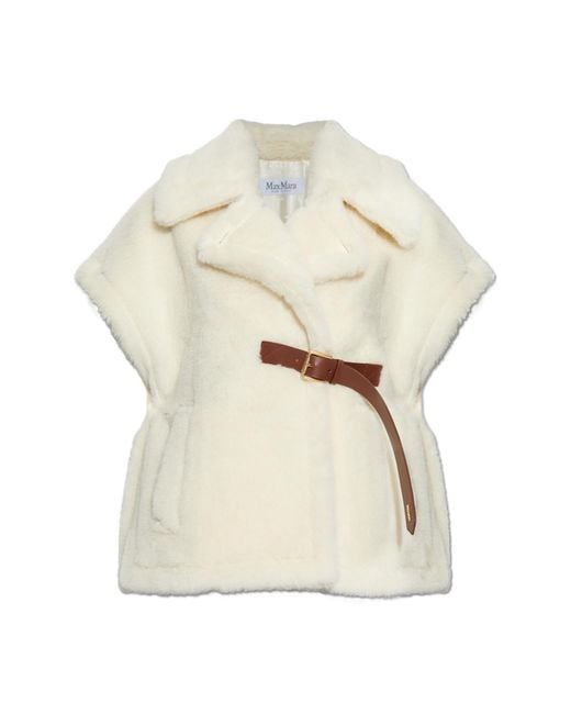 Max Mara White Faux Fur Vest "Newabav"