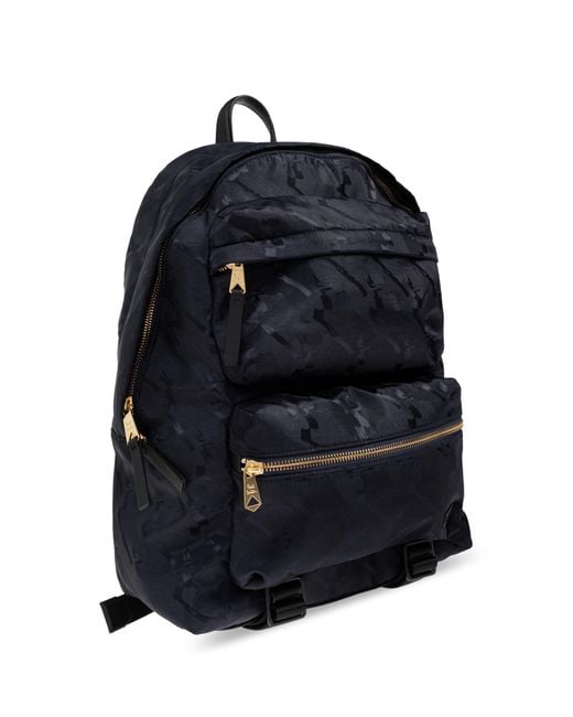 Paul Smith Blue Backpack With Logo Patch for men
