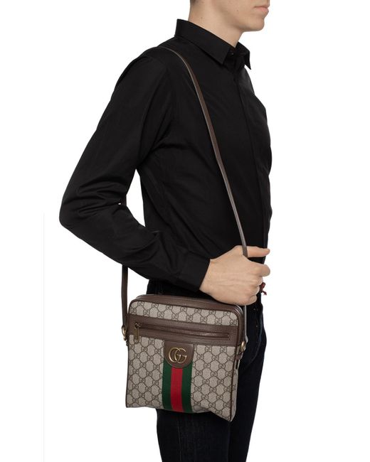 Gucci 'ophidia' Shoulder Bag in Brown | Lyst UK