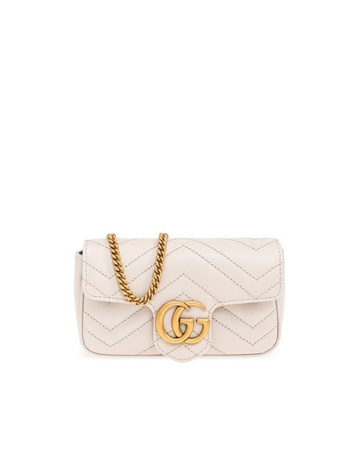 Gucci Gray 'GG Marmont Super Mini' Shoulder Bag,