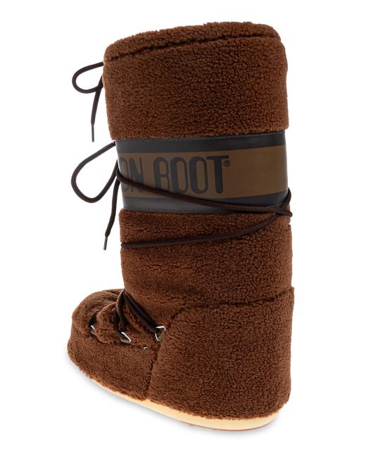Moon Boot Brown Snow Boots 'Icon Fleece'