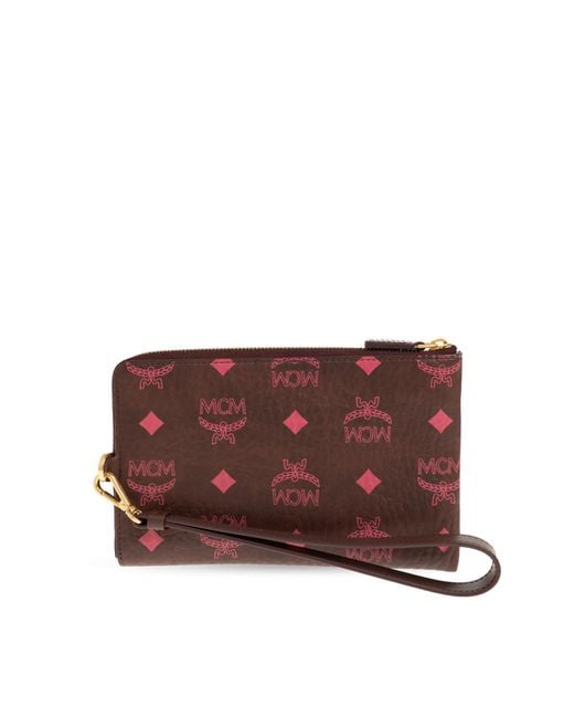 MCM Purple Monogram Pouch for men