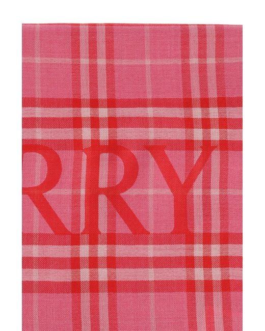 Burberry Scarf With A Checkered Pattern