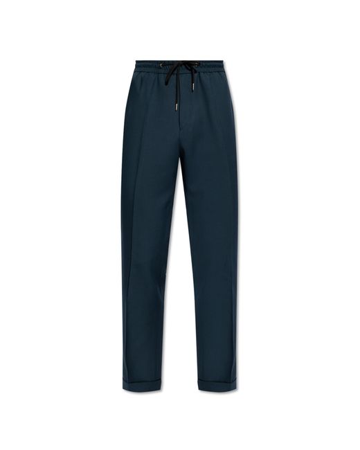Paul Smith Blue Creased Trousers, for men