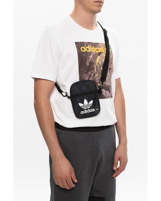 Adidas Originals Black Trefoil Fest Bag for men