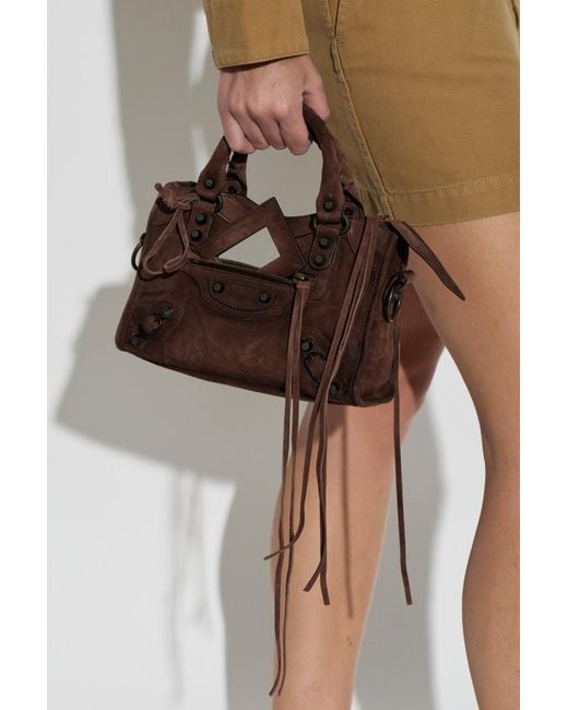 Balenciaga Brown Shoulder Bag 'Le City Mini'
