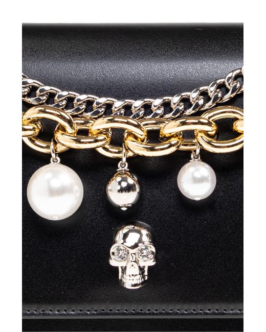 Alexander McQueen Black Skull Small Clutch