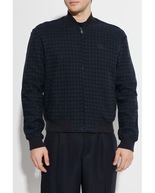 Etro Blue Jacket With Pockets for men