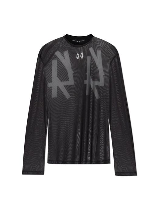 44 Label Group Black T-shirt With Logo, for men