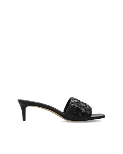 MICHAEL Michael Kors Black "Elyse" Heeled Mules