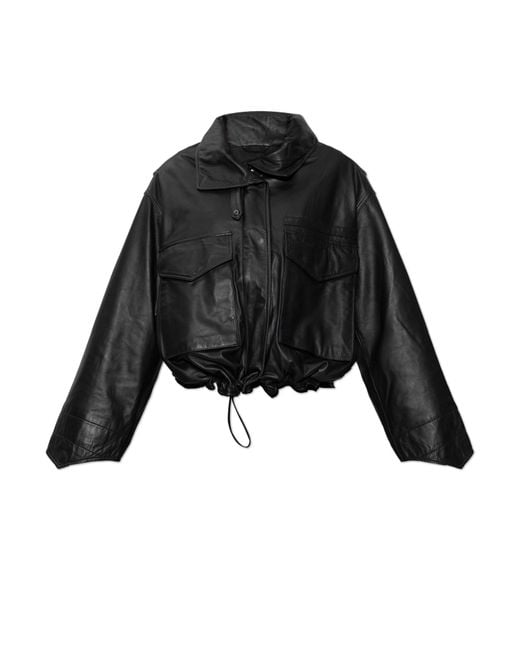 AllSaints Black 'Clay' Leather Jacket