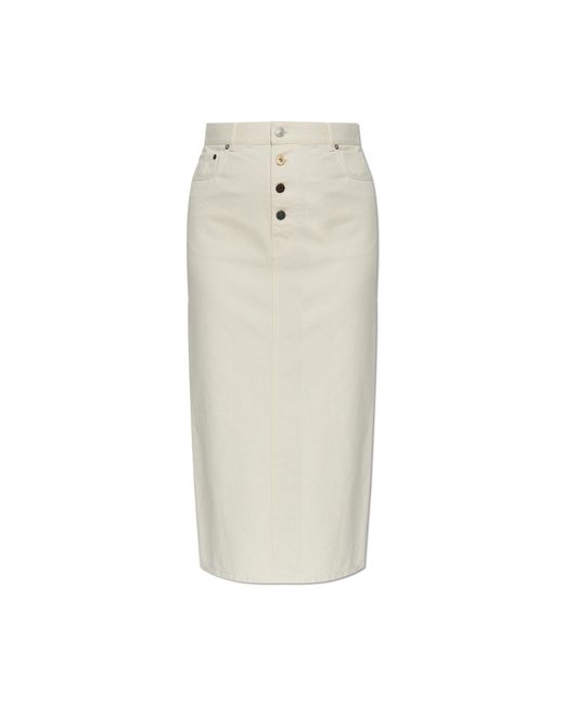 Moschino White Denim Skirt