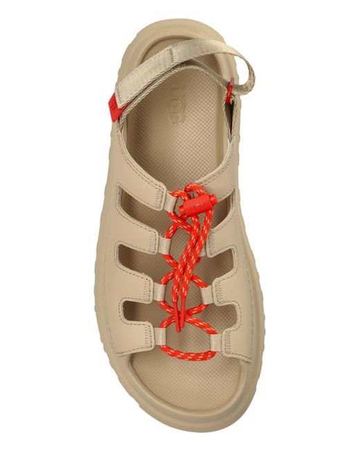 Ugg Pink Platform Sandals 'Goldenglow Toggle'