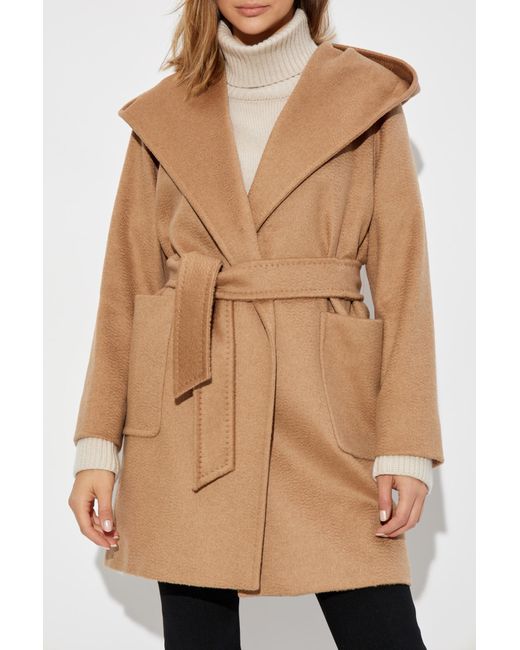 Max Mara Natural Coat Rialto With Hood