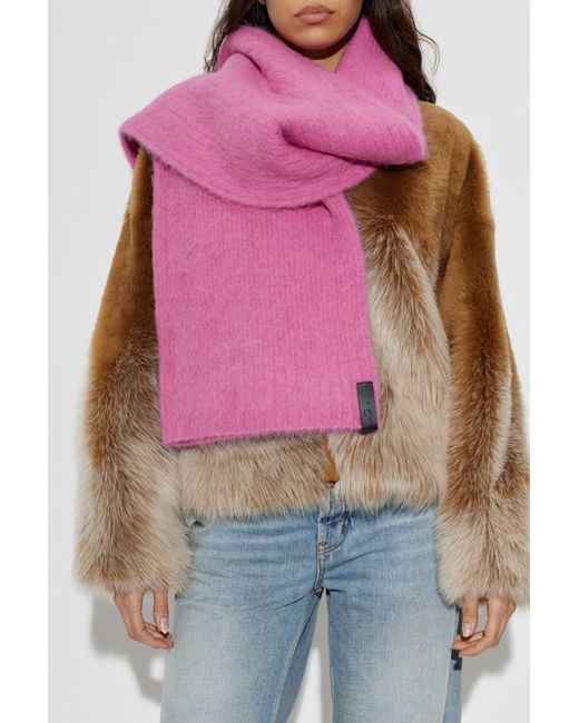 IRO Pink Wool Scarf 'Flow'