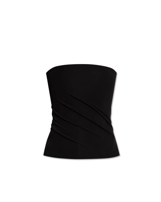 Versace Black Top With Bare Shoulders