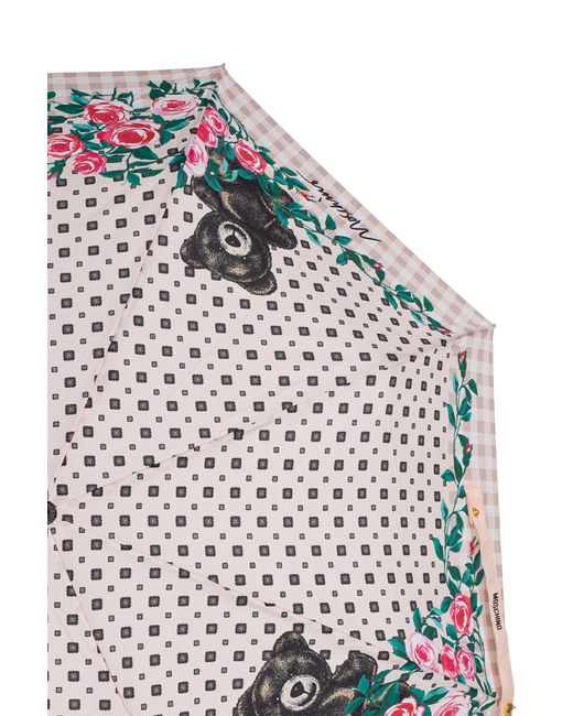 Moschino Natural Folding Umbrella