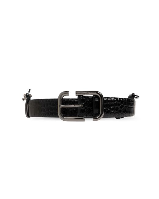 The Attico Black Leather Belt
