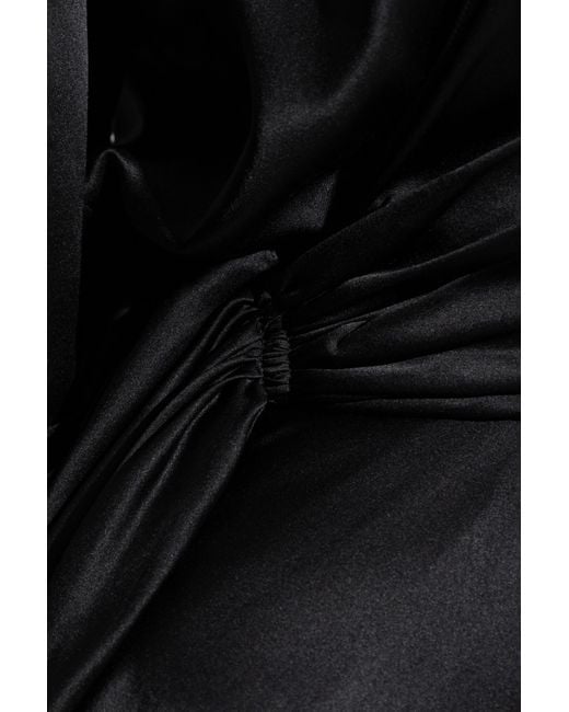 Balenciaga Black Asymmetrically Cut Silk Dress