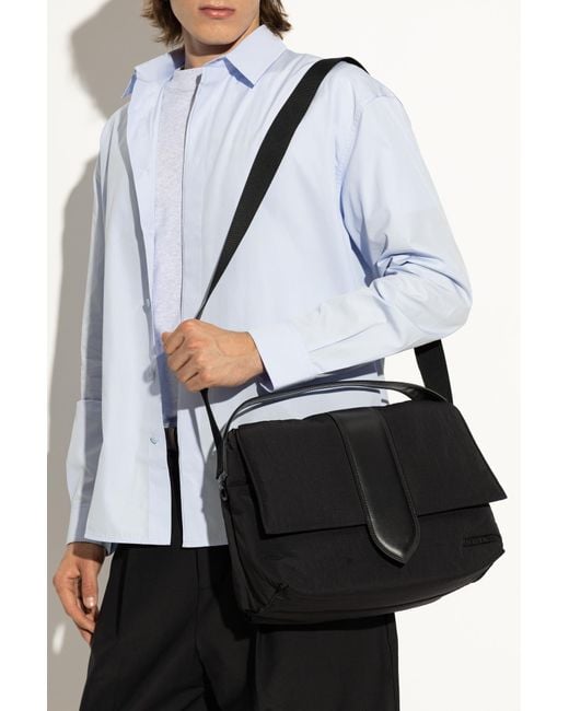 Jacquemus Black Shoulder Bag 'Le Messenger Bambin' for men