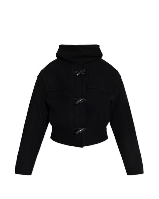 Jacquemus Black Wool Jacket With Hood