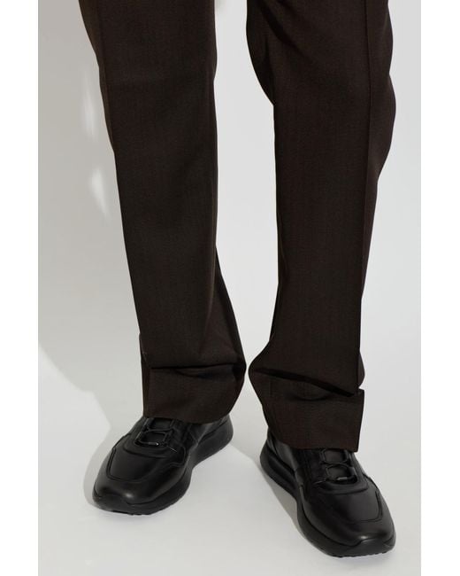 Tod's Black Leather Sports Shoes for men