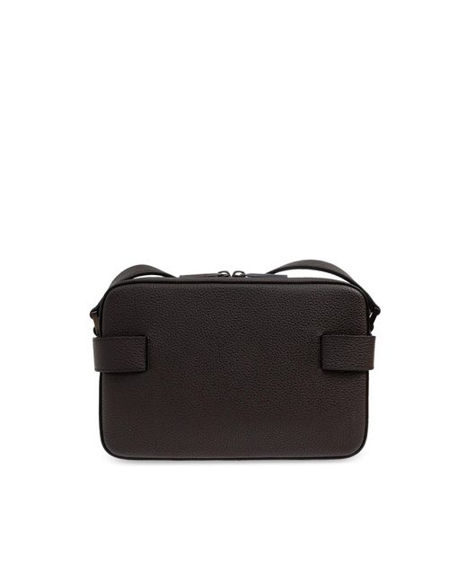 Ferragamo Black Leather Shoulder Bag for men