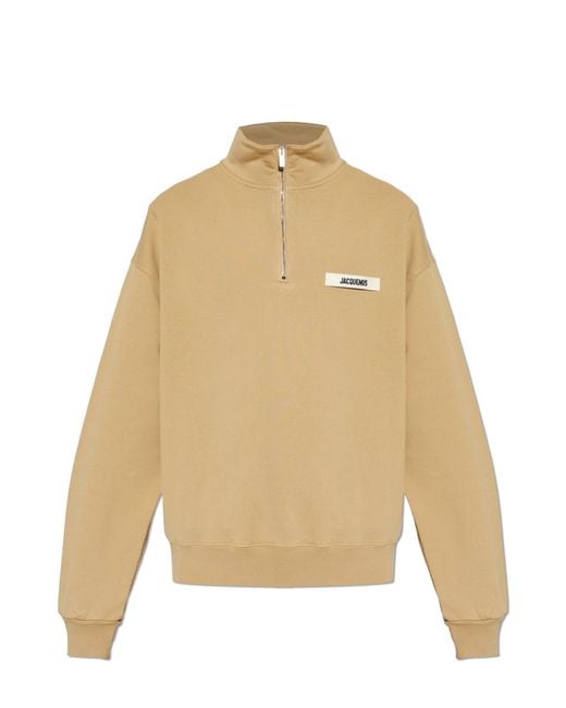 Jacquemus Natural Sweatshirt With Logo for men