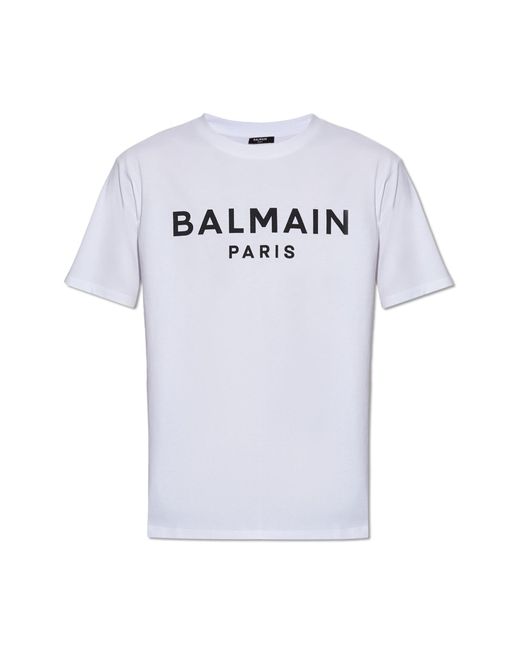 Balmain White Cotton T-Shirt