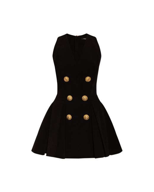 Balmain Black Sleeveless Dress,