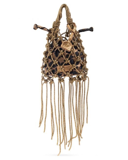 Kurt Geiger Metallic Shoulder Bag 'Macrame Mini'