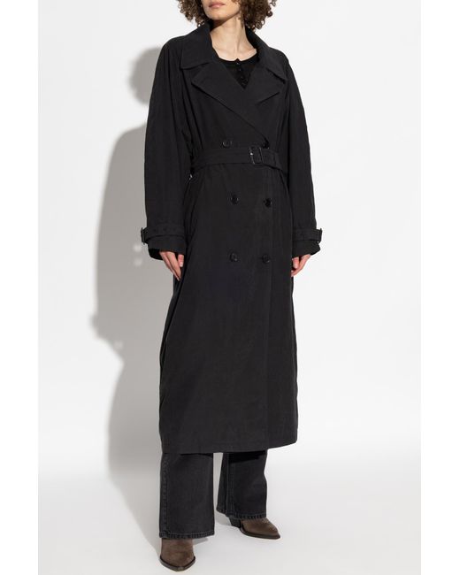 Isabel Marant Black Trench Coat 'Elea'