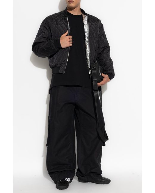 DSquared² Black Quilted Jacket for men