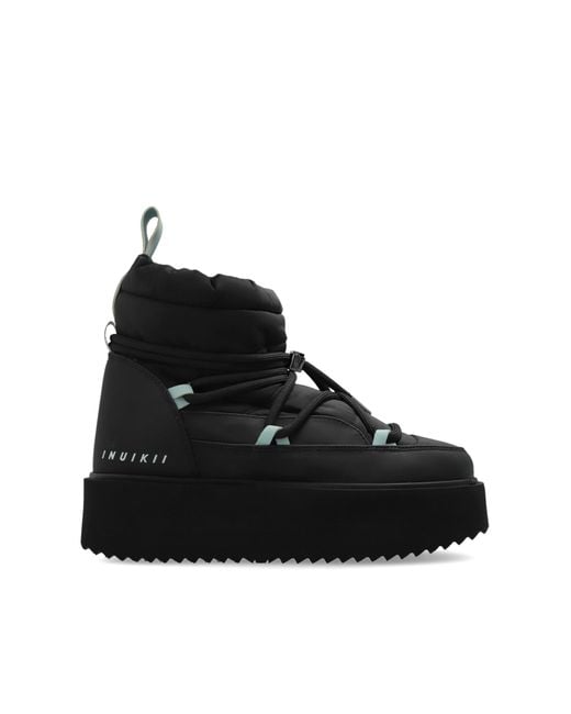 Inuikii Black Snow Boots 'Technical Platform'
