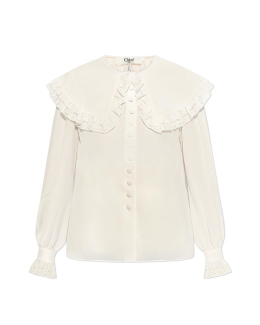 Chloé White Silk Shirt