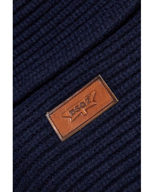 DSquared² Blue Wool Cardigan