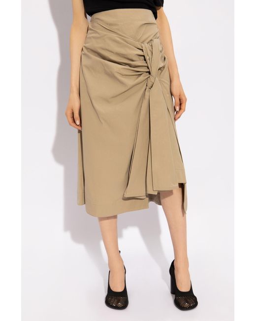 Bottega Veneta Natural Cotton Skirt
