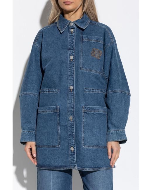 Munthe Blue Denim Jacket "Prickly"