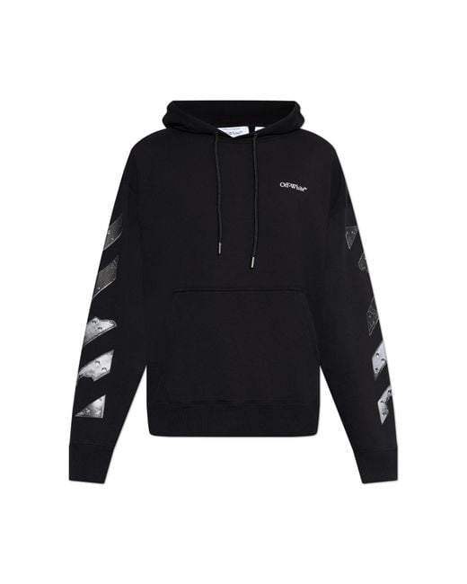 Off-White c/o Virgil Abloh Black Sweatshirt With Printed Logo for men