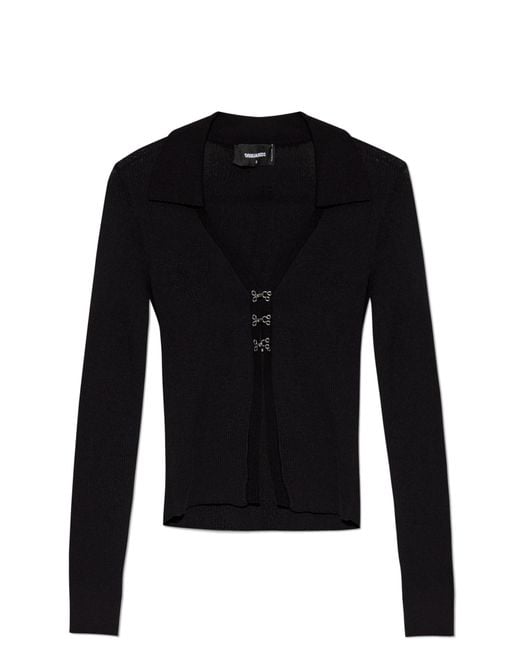 DSquared² Blue Ribbed Cardigan