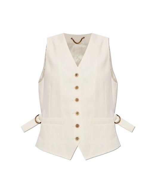 Golden Goose Deluxe Brand White Vest With Pockets